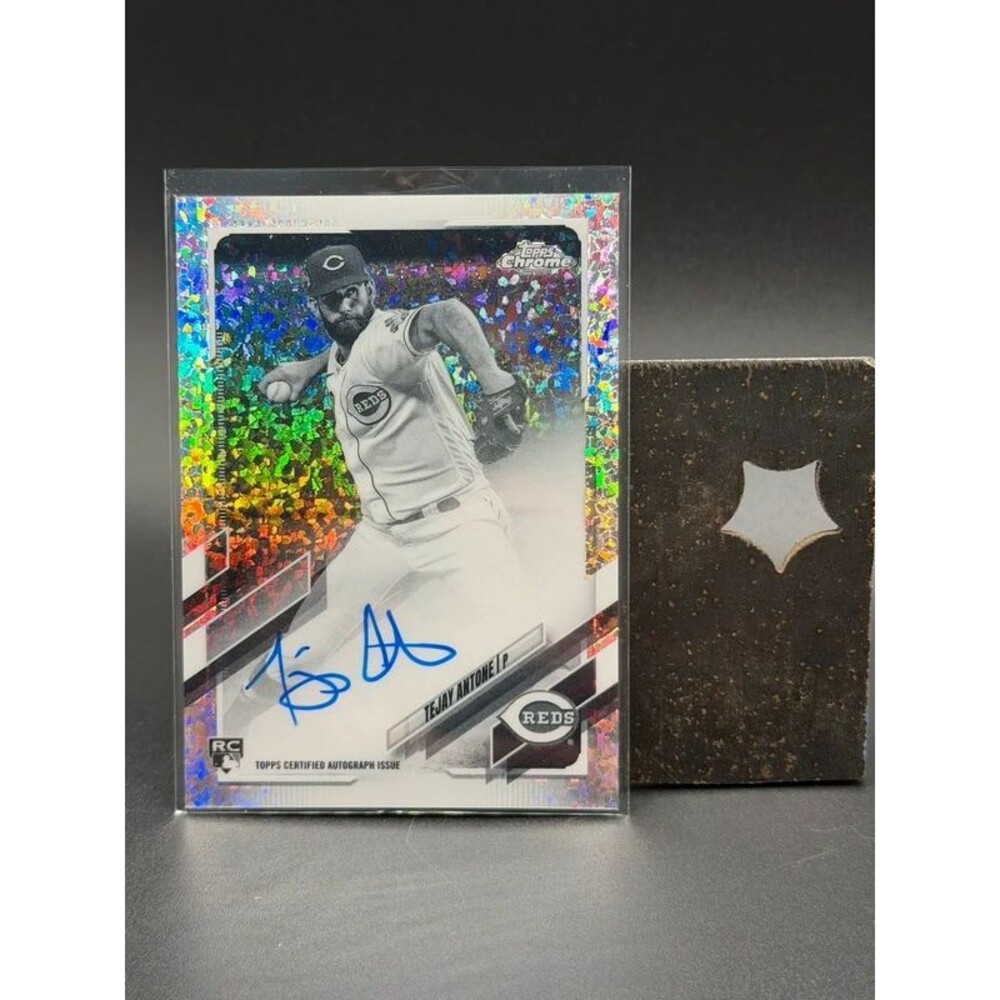 2021 Topps Chrome Tejay Antone Rookie Auto Speckle Refractor #RA-TA Reds RC